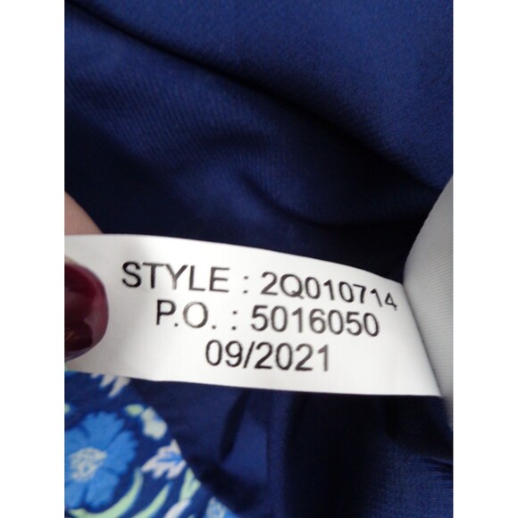 Vineyard Vines Blue Floral Winter Garden Pintuck Mini Dress Size XS - Picture 15 of 15